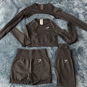 Gymshark Vital seamless 4 piece set - Black Marl